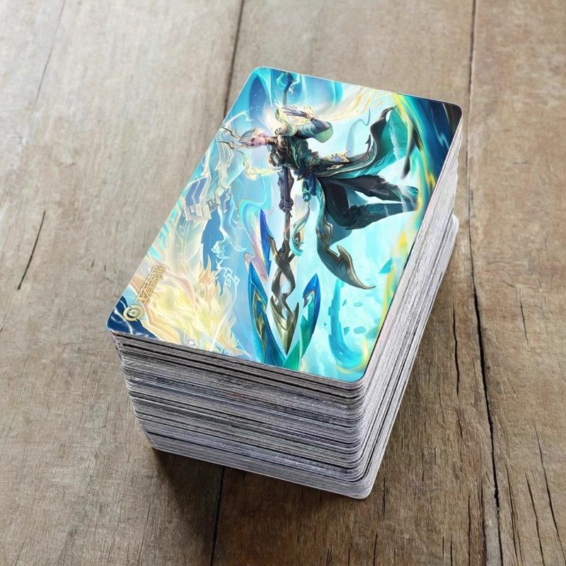 王者荣耀卡片王者荣耀卡贴定制英雄人物传说游戏周边收藏卡片学生饭卡水晶贴纸