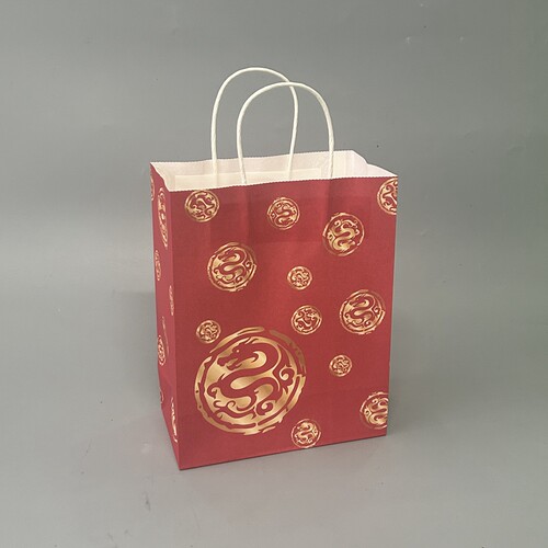 新年手提袋福袋中秋纸袋中国风礼品袋红色福娃购物袋年会礼物袋子 - 图0
