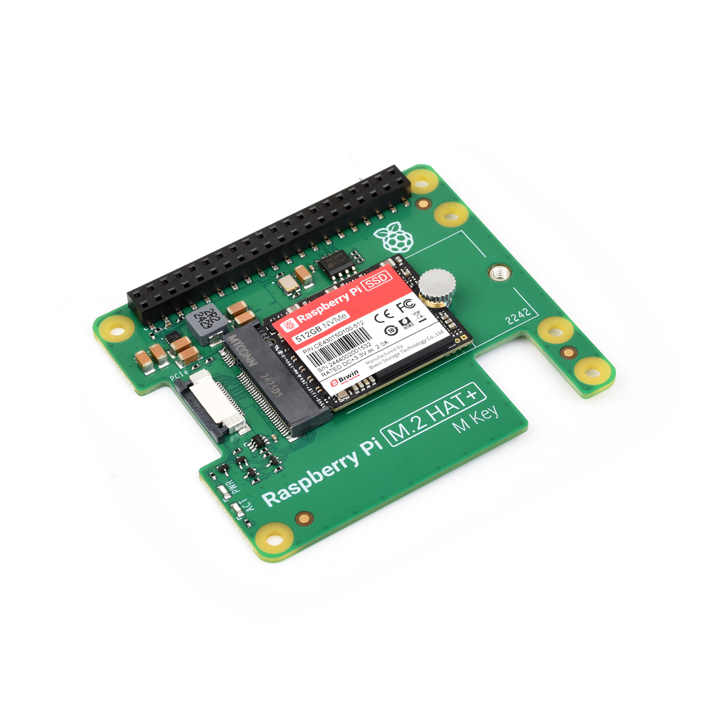 微雪 树莓派官方原装NVMe高速固态硬盘 多容量可选 兼容PCIe Gen3 - 图2