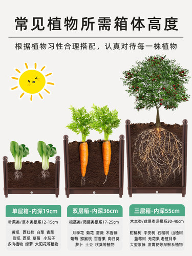 种植箱种植盆花盆黄瓜西红柿阳台种菜菜盆家庭屋顶菜园花箱种菜盆 - 图2