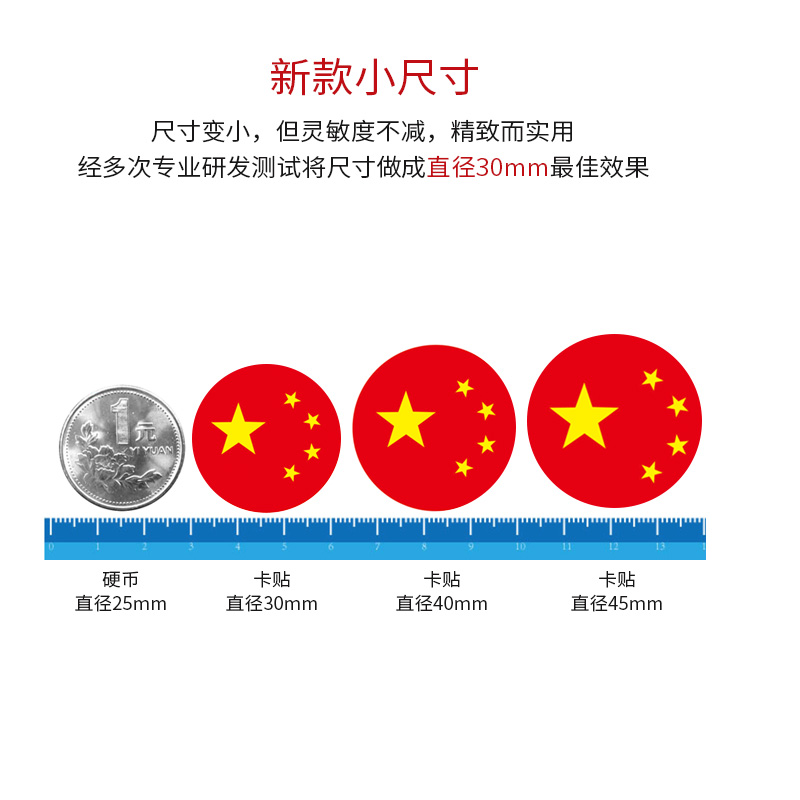 防火墙IC-CUID超薄手机贴30MM可复制门禁卡电梯卡NFC感应卡M1卡