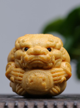 龙血金丝竹实心的竹子雕刻文玩随身手把件貔貅竹雕装饰工艺品摆件