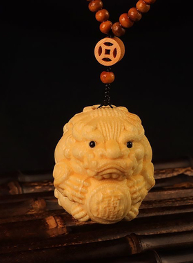 实心竹貔貅手把件男士随身把玩手球文玩工艺品解压盘玩把件送老人