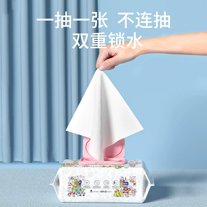 Новый продукт Yienbei Tokidoki & Yienbe влажная туалетная бумага с вишневым blossom 80 проколов*5 упаковок
