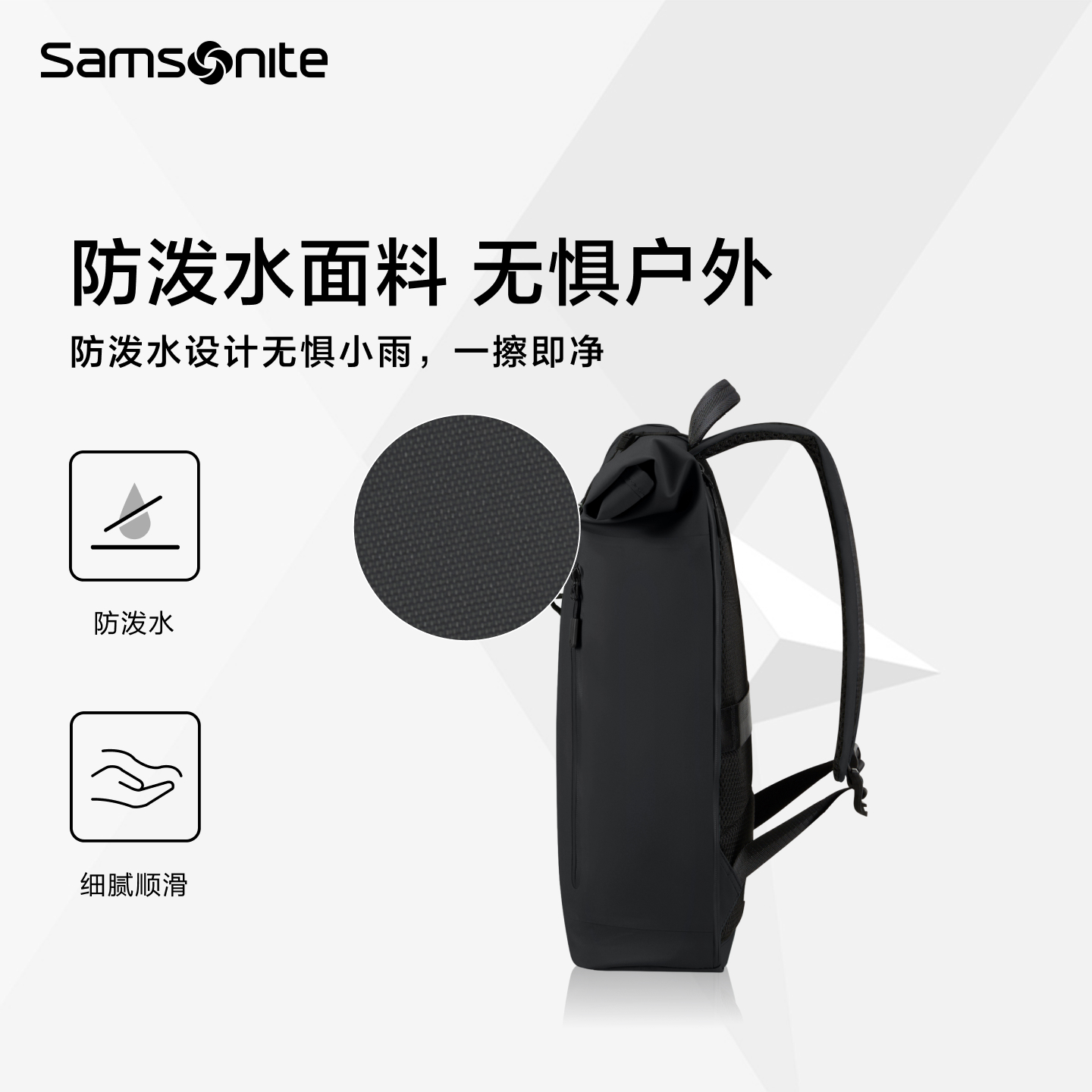 Samsonite新秀丽新款卷顶双肩包大容量出行户外时尚可扩容背包KP5 - 图2
