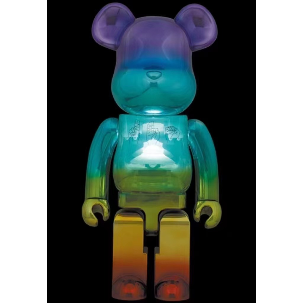 bearbrick BE@RBRICK 亮灯UFO 电镀亮灯可充电1000%/400+100% - 图1