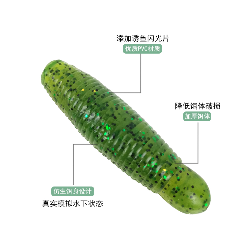 缓沉土豆软饵打黑软饵路亚饵淡水昆虫雷蛙曲柄钩鲈鱼浮水黑鱼假饵 - 图2