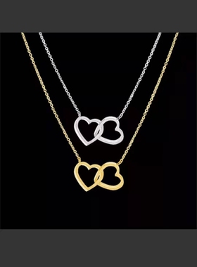 超值爆款不掉色钛钢小蛮腰项链冷风简约锁骨链气质颈链女短款吊坠