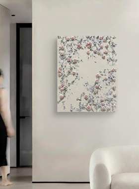 原创手绘油画立体花卉