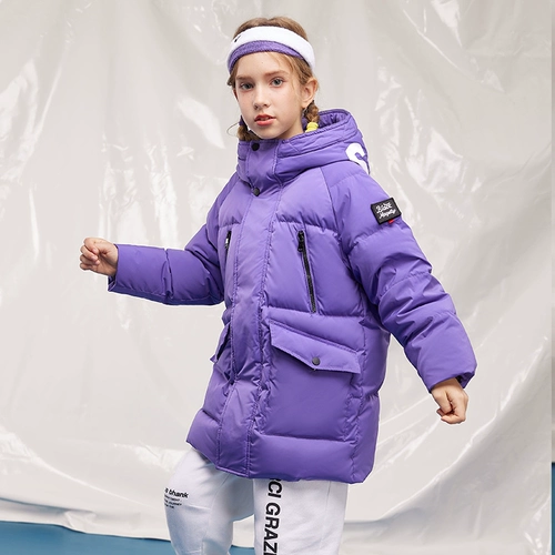 Детский пуховик для мальчиков, бархатная куртка, коллекция 2021, в западном стиле, утиный пух, подходит для подростков, детская одежда