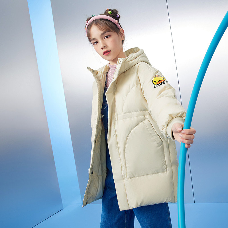高梵2021新款儿童长款中大童女童90 高梵童装羽绒服