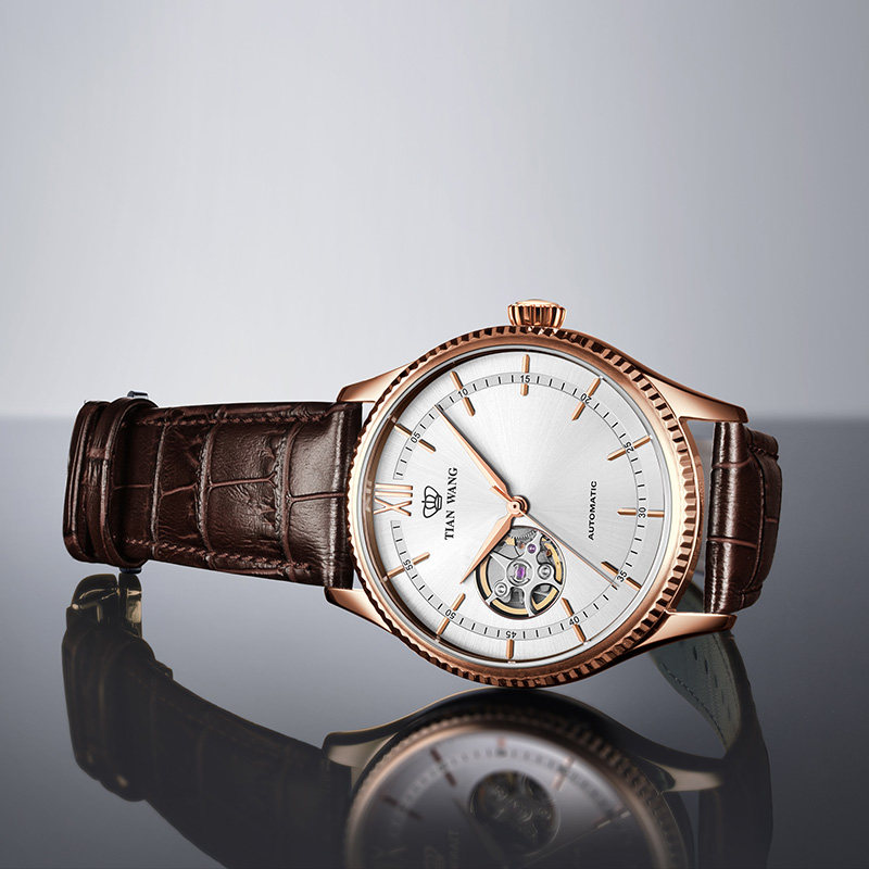 【双11预售】正品机械皮带镂空天王表 天王壹寸金国产腕表