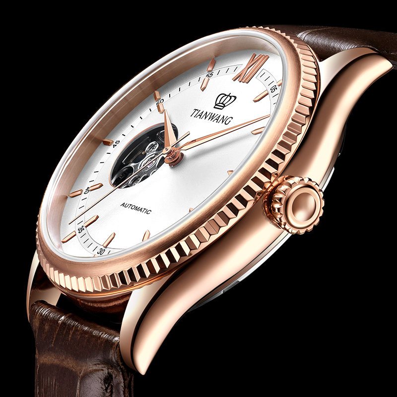 【双11预售】正品机械皮带镂空天王表 天王壹寸金国产腕表