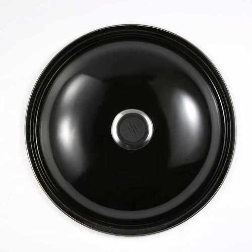 搪瓷锅盖家用炒锅锅盖通用32CM34厘米36公分搪瓷轻便包边黑高盖子 - 图3
