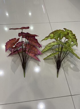 9叶仿真芋头叶质把束手感海芋叶