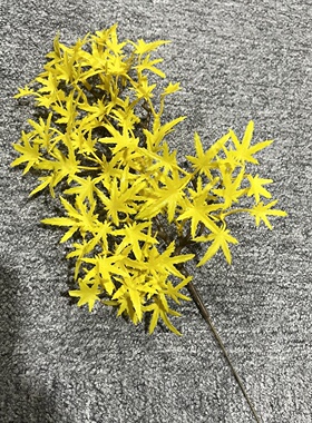 仿真红枫叶单支立体红枫树枝