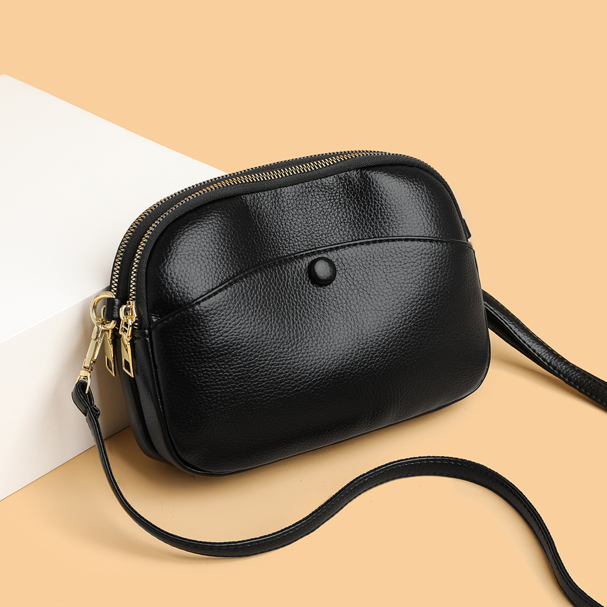 休闲斜挎小包女2025新款时尚单肩斜挎包女软皮手拿迷你双层贝壳包,淘宝优惠券,粉丝福利购,淘宝优惠卷