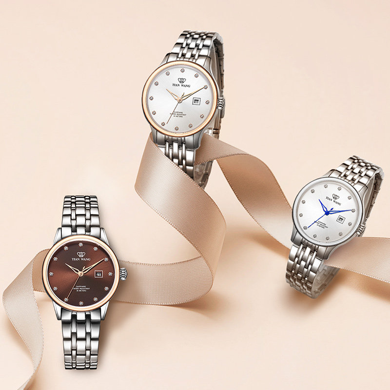 天王女士时尚小巧舒适优雅石英表 天王半小时国产腕表