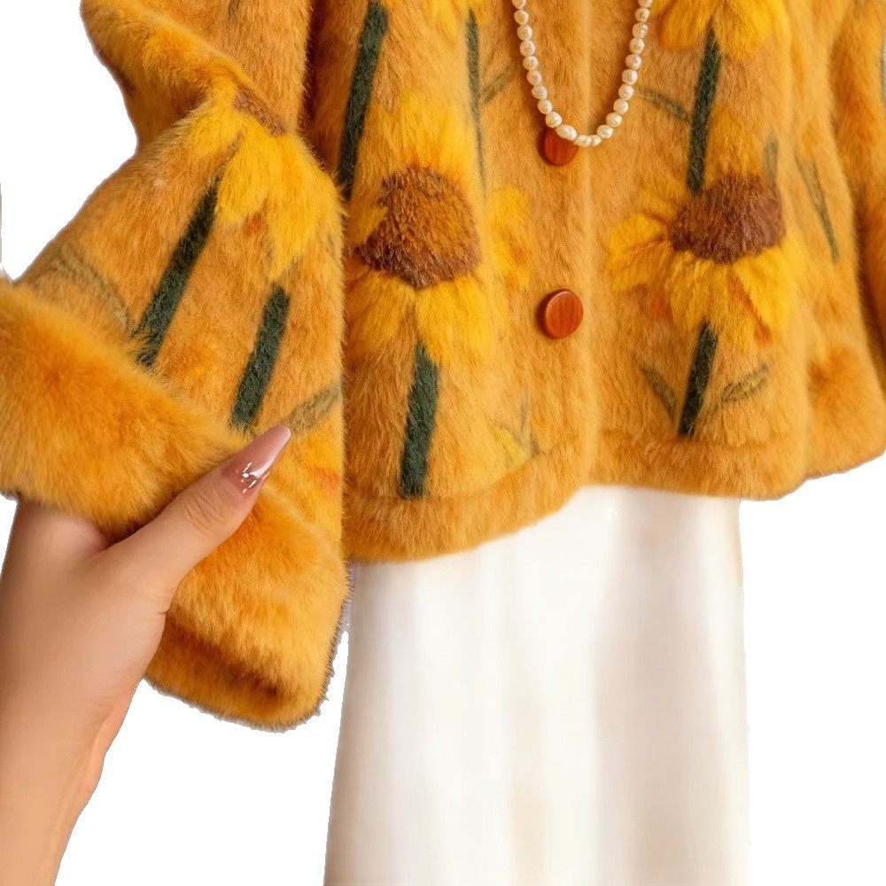 现货 独特感绝美小香风加厚毛绒提花外套女2025冬季新款毛衣,淘宝优惠券,粉丝福利购,淘宝优惠卷