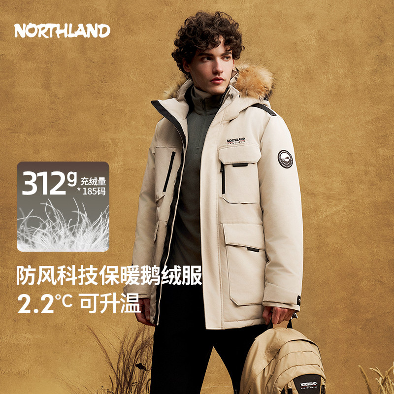 诺诗兰羽绒服男女秋冬新款防风防泼水透气加厚鹅绒蓬松保暖羽绒衣