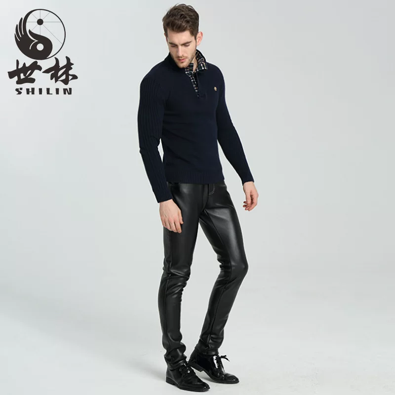Winter warm trousers, waterproof fleece polyurethane electric car, slim fit