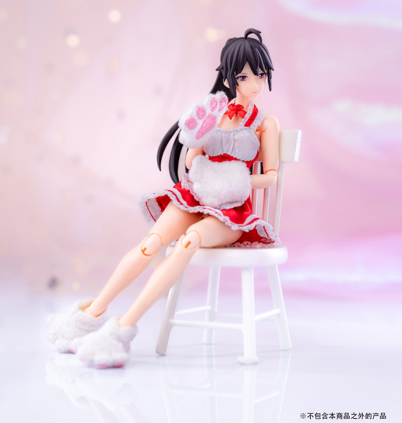 1/12兵人衣服配件figma机娘厨娘女仆装tbl包胶女素体制服jk连衣裙 - 图1