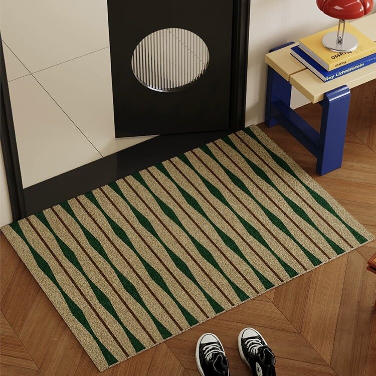American retro style entry door wire circle floor mat Persian entry door dust removal floor mat household non-slip and dirt-resistant floor mats