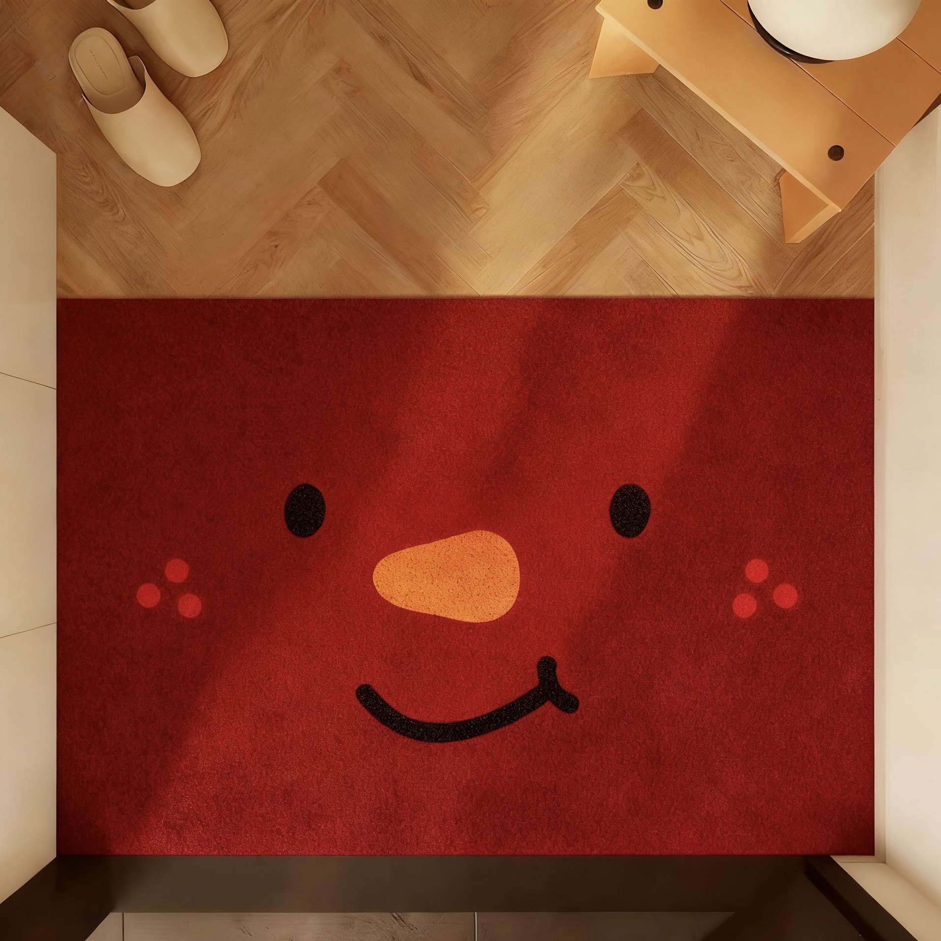 高级红色丝圈入户门垫乔迁节日喜庆玄关脚垫刮泥蹭土地垫耐脏加厚,淘宝优惠券,粉丝福利购,淘宝优惠卷