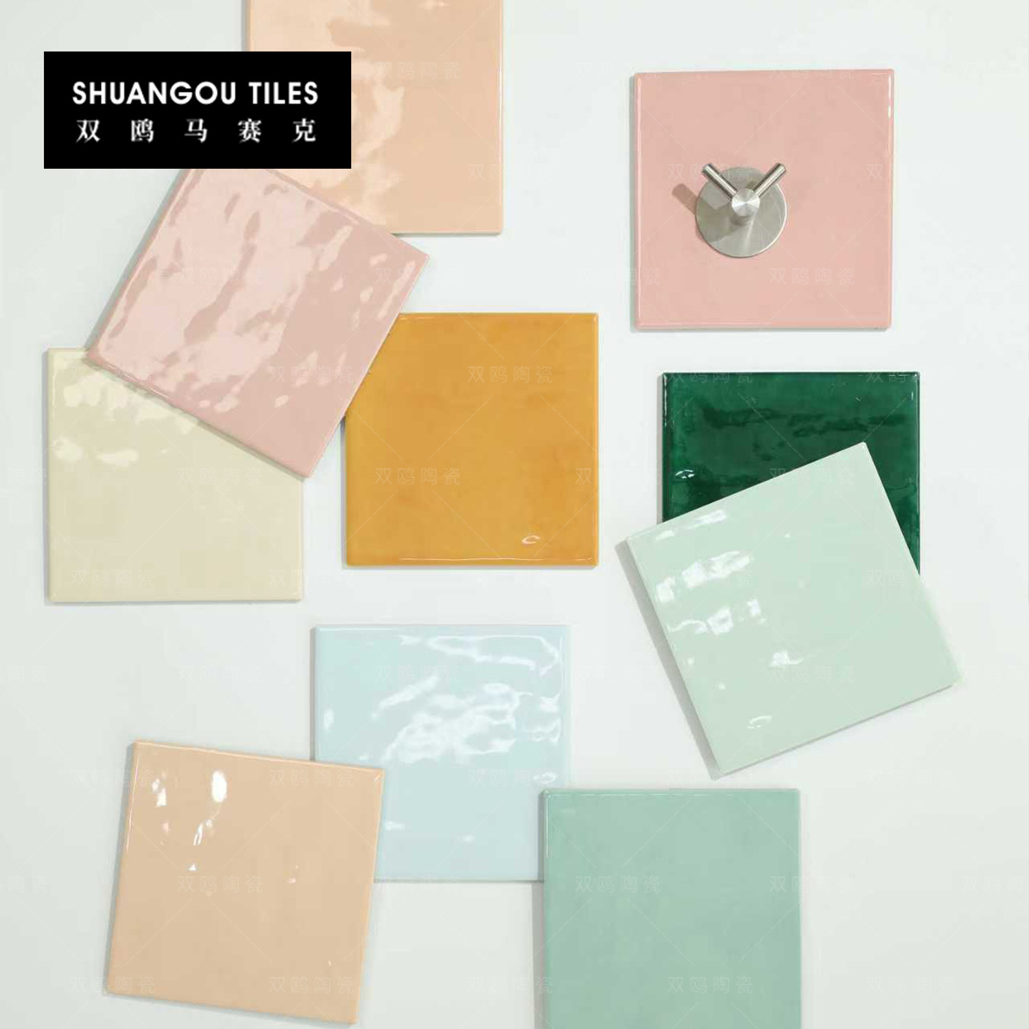 双鸥多巴胺海浪釉面手工砖渐变马赛克民宿卫生间咖啡厅厨房墙瓷砖,淘宝优惠券,粉丝福利购,淘宝优惠卷