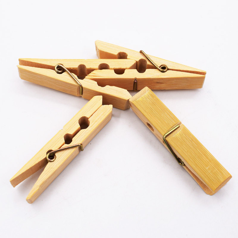天然竹子夹一元店两元店地摊货源竹夹子20个装小竹夹衣袜夹家用