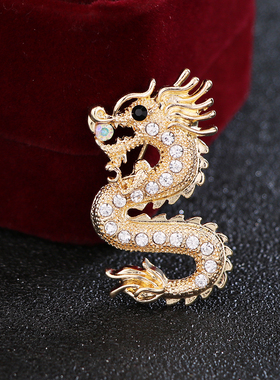 龙形个性胸针男宫廷大衣西装生肖