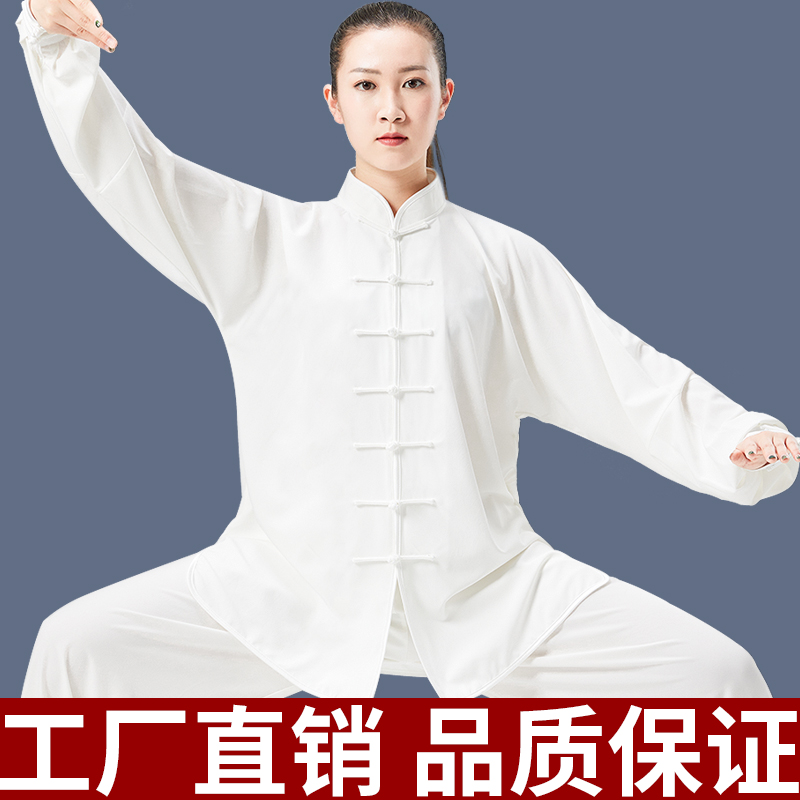 太极服女款2024新款夏季太极拳八段锦练功服薄款中老年表演服男款-图1