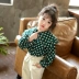 Váy bé gái mùa thu 2019 áo sơ mi cotton trẻ em trẻ em 3-5 tuổi thời trang áo sơ mi hipster - Áo sơ mi sơ mi kẻ sọc cá tính cho bé Áo sơ mi