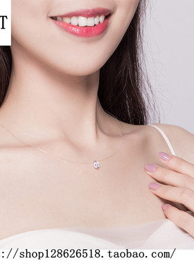 隐形鱼线锆石纯银热卖时尚项链