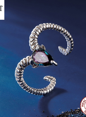 原创个性白羊座开口戒s925纯银可