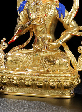 金刚萨埵佛像纯铜全鎏金供奉摆件西藏藏传民族用品金刚萨埵百字明