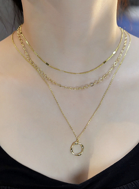 极简百搭光面锁骨链轻奢配饰项链