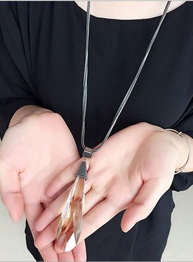 欧美奢华韩国毛衣链女装饰品夸张