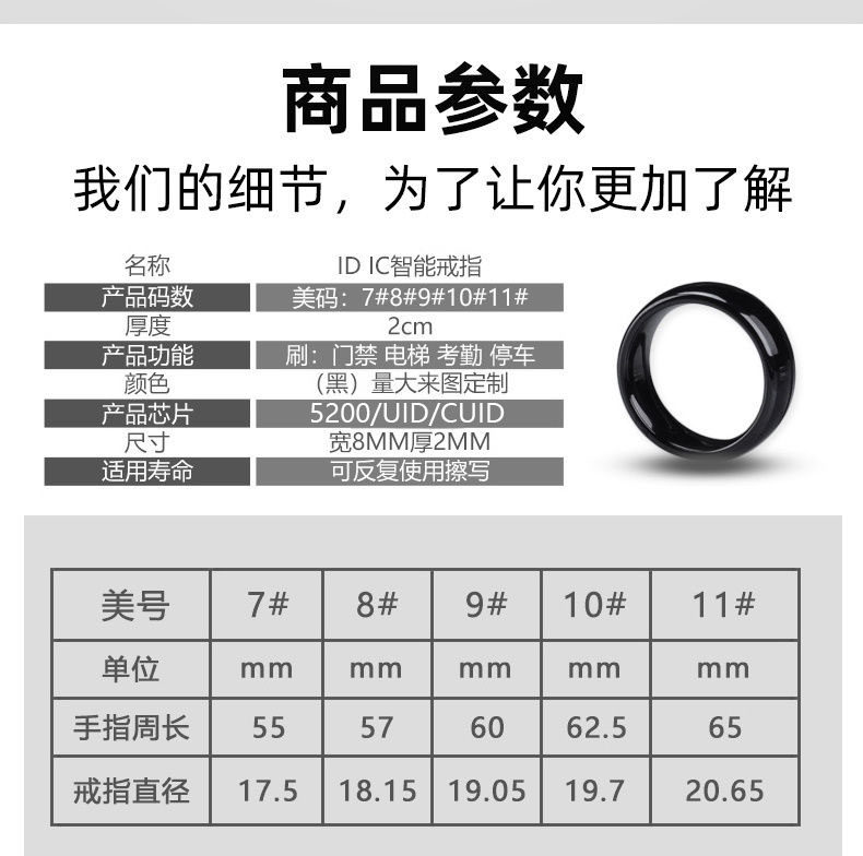 Roodd access control card ring id access control card ic copy