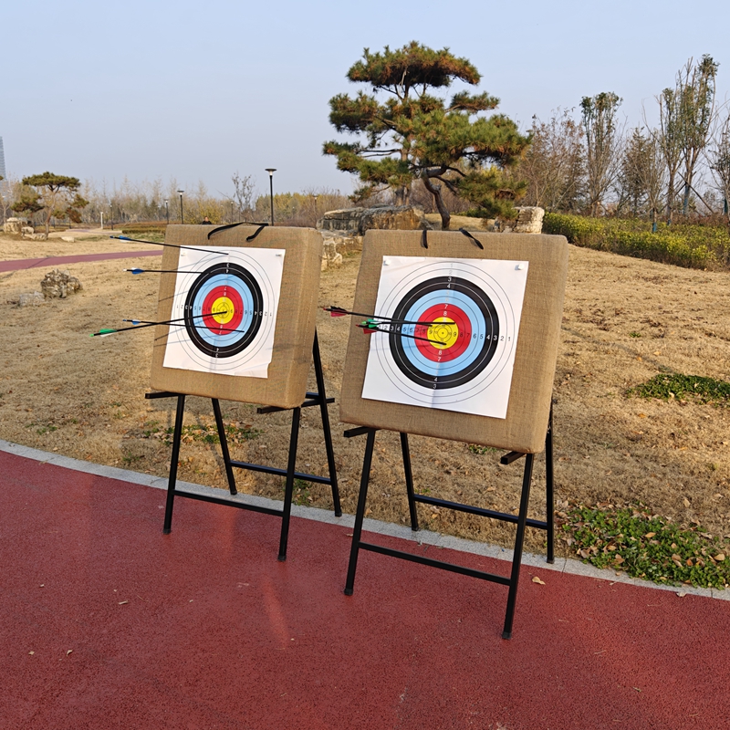 箭靶室内外高密度射箭草靶反曲复合射击练习靶比赛靶架定做箭靶墙-图2