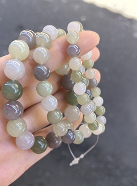 天然和田玉手串晴水渐变轻奢气质多宝手链男女玉石手串送礼8-12mm