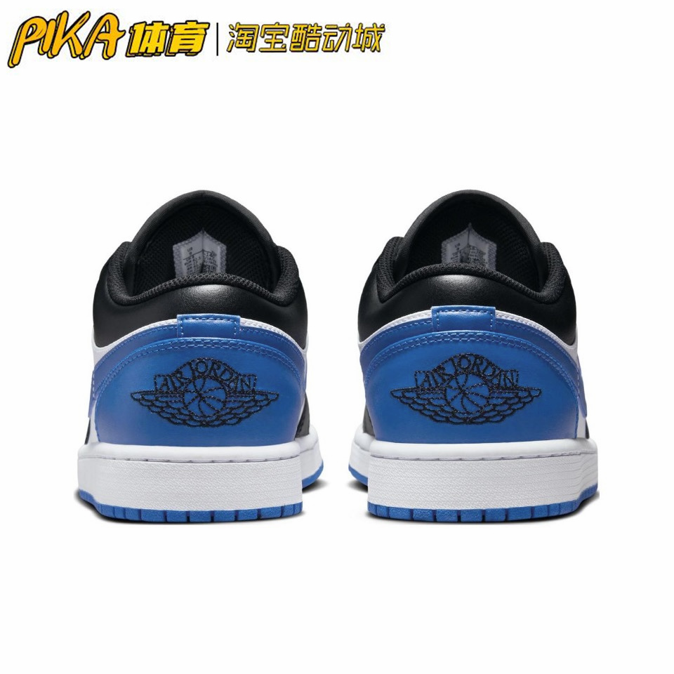 Air Jordan 1 low深黑白蓝潮流复古耐磨防滑休闲鞋553558-140 KY-图2