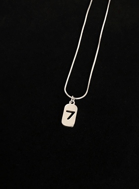 项链冷淡风少女甜酷钢色数字ins