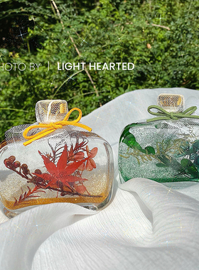 干花浮游花瓶永生花装饰植物标本漂浮瓶女友生日情人教师节日礼物