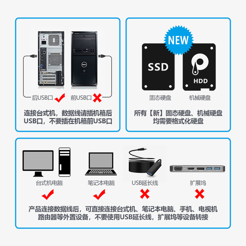 台式机硬盘盒USB3.0串口SATA3.5寸金属外壳3.0外置移动硬盘盒 - 图2