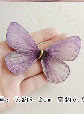 手工线缝薄纱透气轻巧复古发帖刘海贴魔法贴魔术贴儿童粘头发发箍