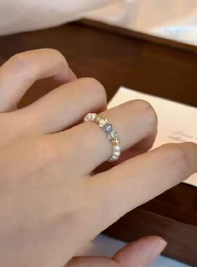 彩色串珠珍珠手链简约轻奢气质小众高级感设计手饰手链夏天小清新