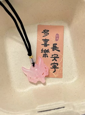 长款双圈狐狸面具手链女款新中式项链2025新款精致小众高级感手饰