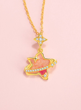 星星纯银925项链女甜美可爱风