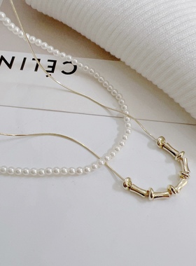 法式小众珍珠INS项链设计感高级